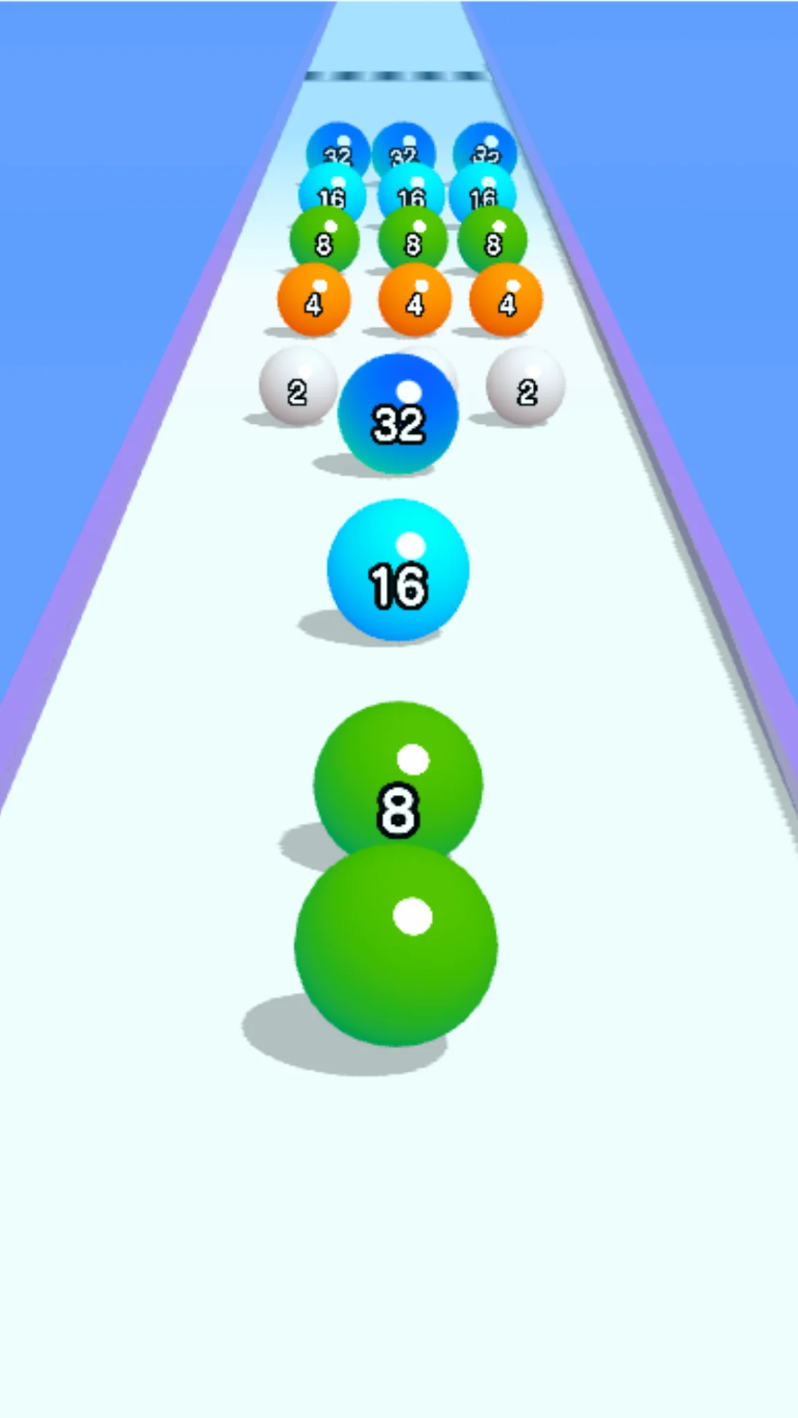 لقطة شاشة Ball Run 2048: merge number %د