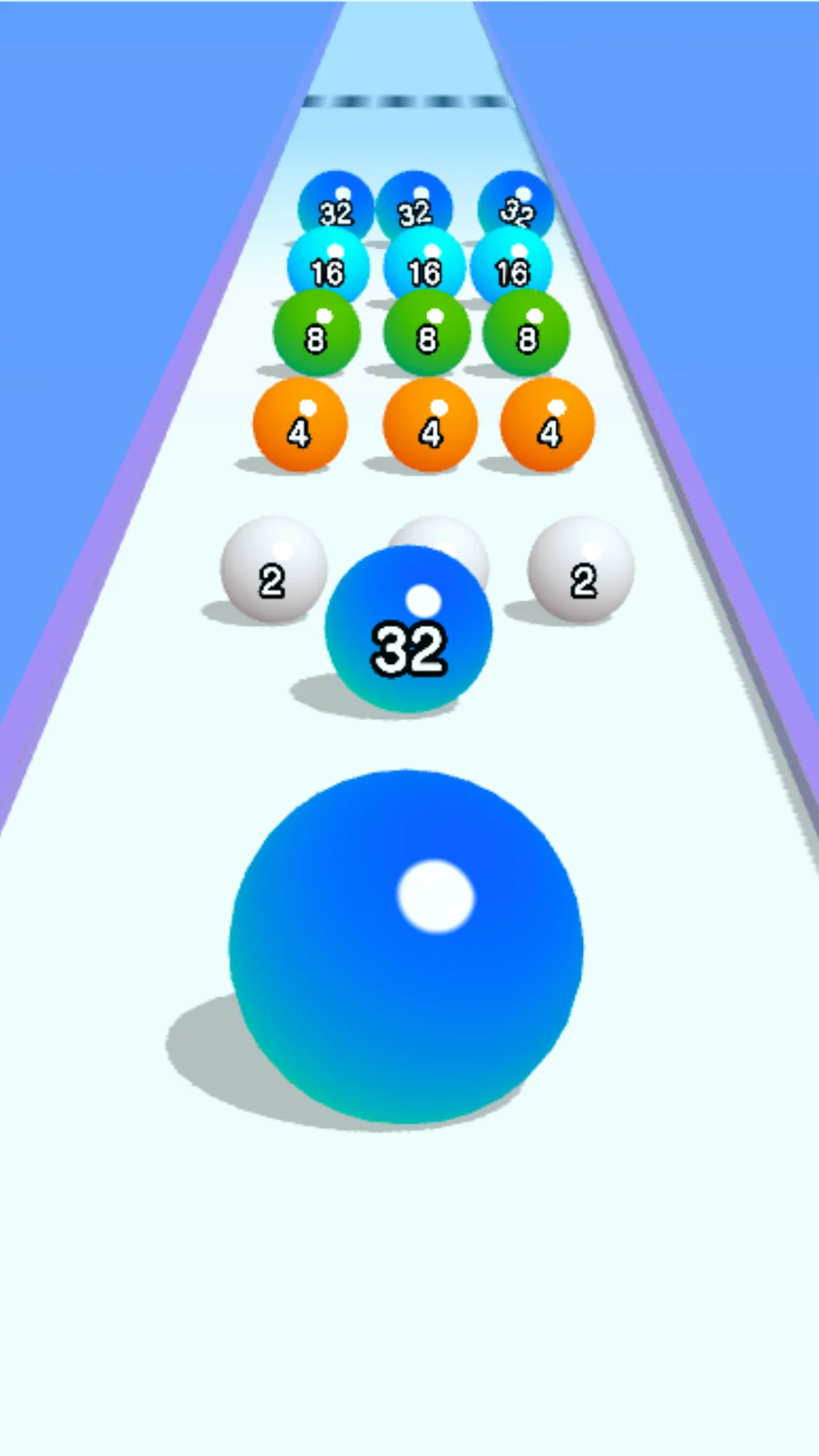 لقطة شاشة Ball Run 2048: merge number %د