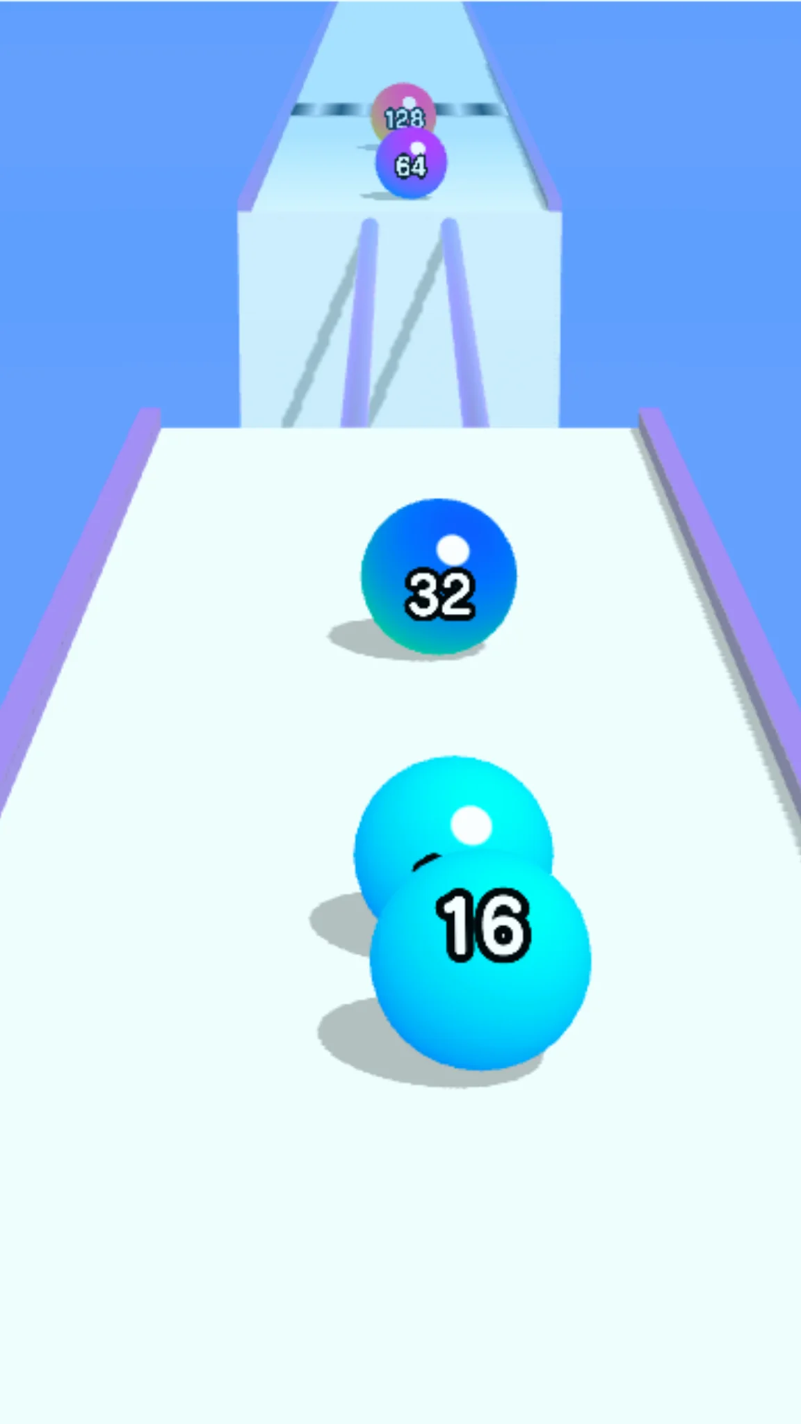 لقطة شاشة Ball Run 2048: merge number %د