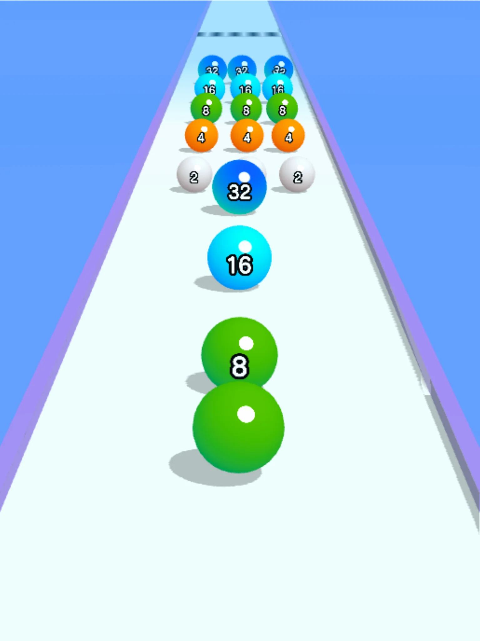 لقطة شاشة Ball Run 2048: merge number %د