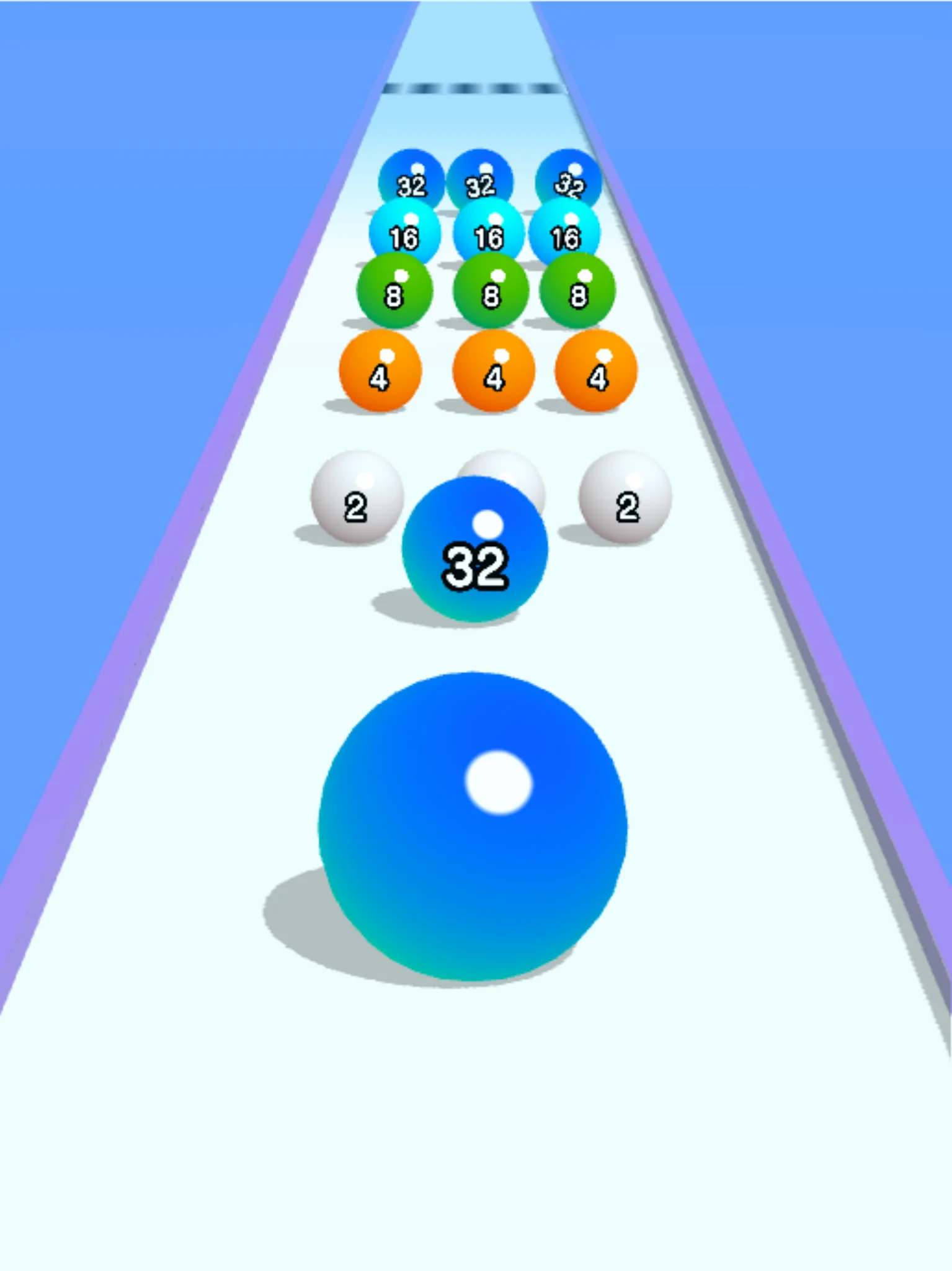 لقطة شاشة Ball Run 2048: merge number %د