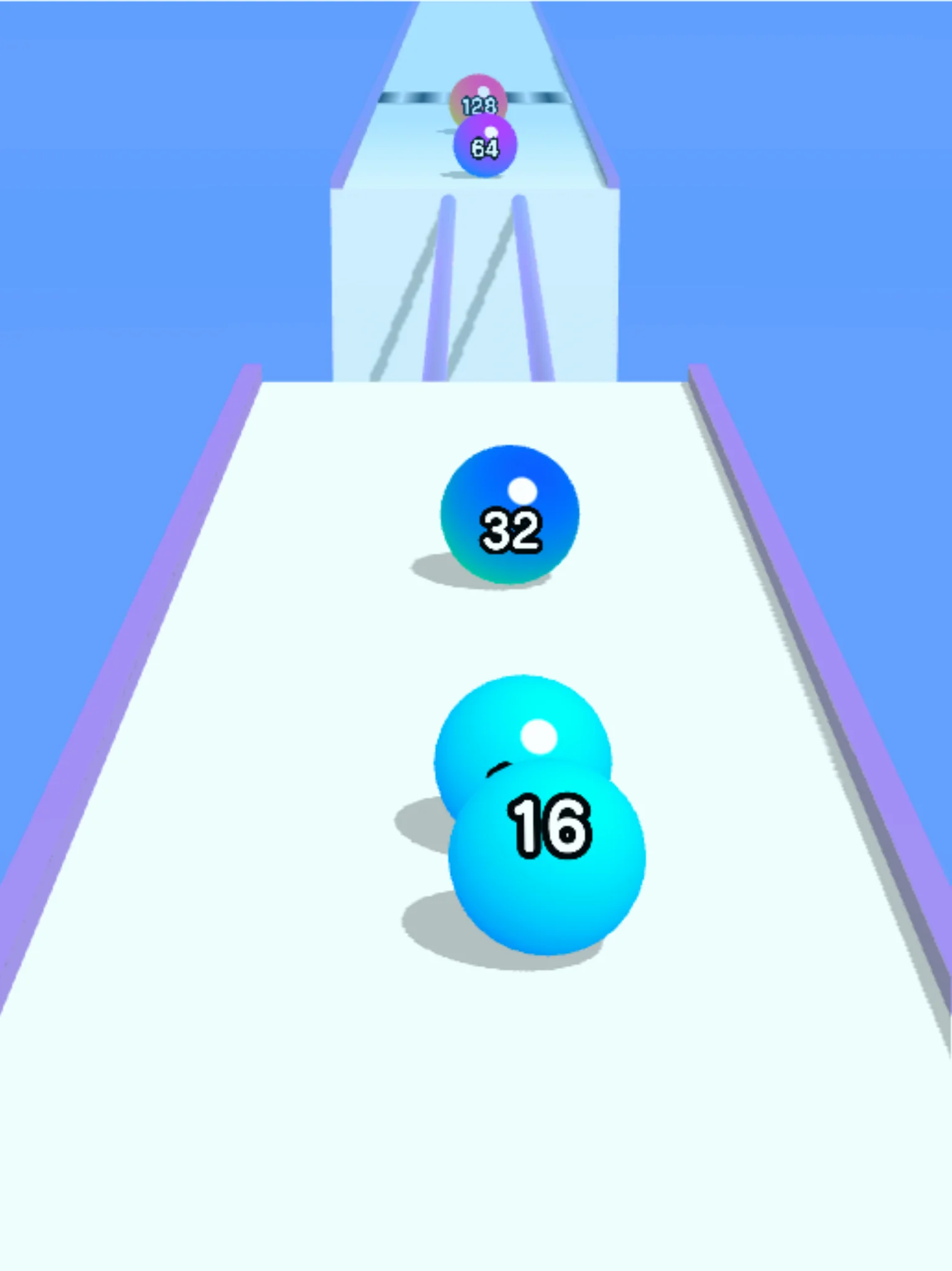 لقطة شاشة Ball Run 2048: merge number %د