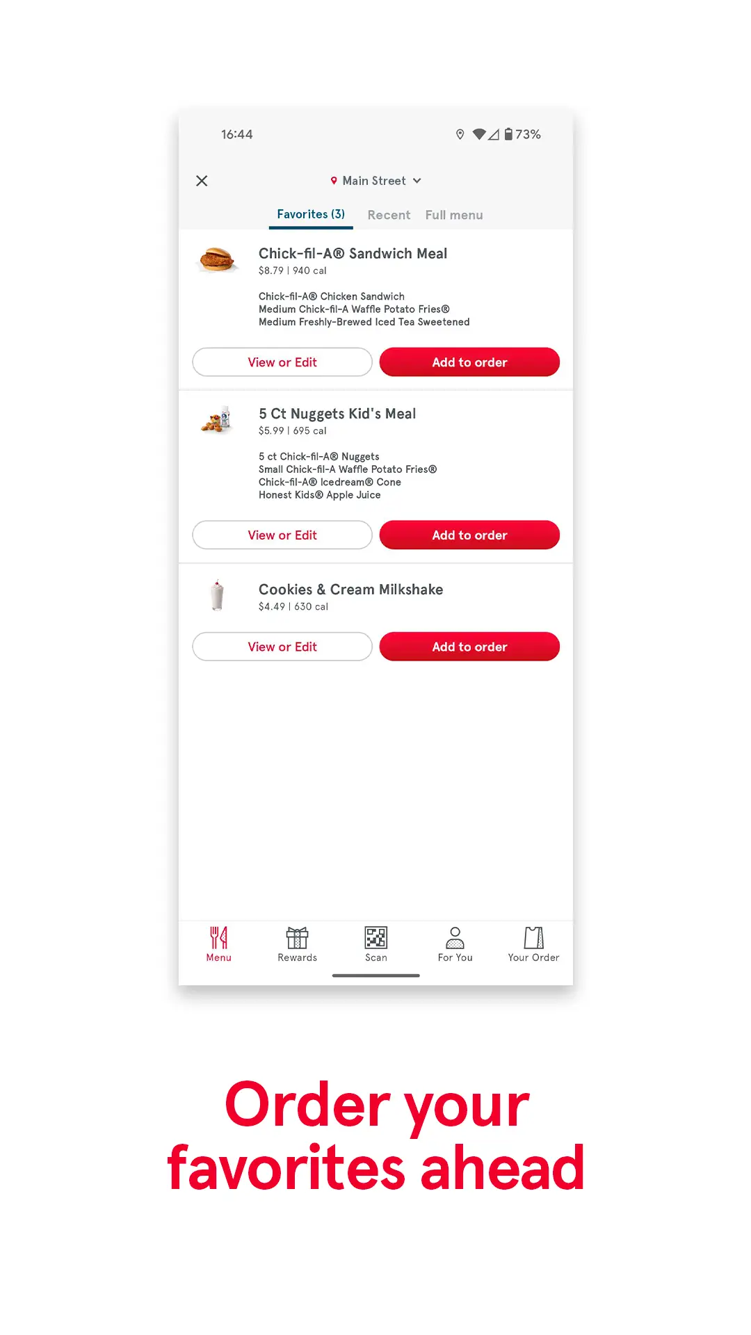 لقطة شاشة Chick-fil-A %د