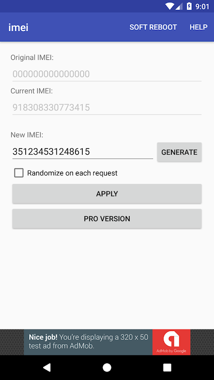 Снимка на екрана IMEI Changer pro [Xposed] 1