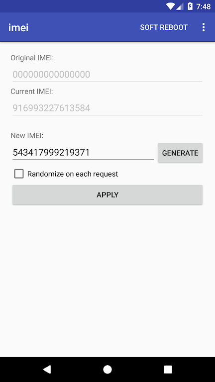 Снимка на екрана IMEI Changer pro [Xposed] 2