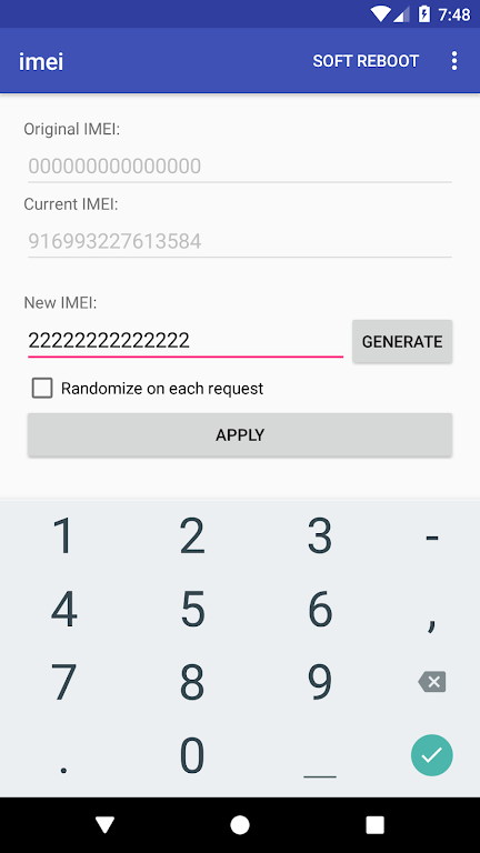Снимка на екрана IMEI Changer pro [Xposed] 3