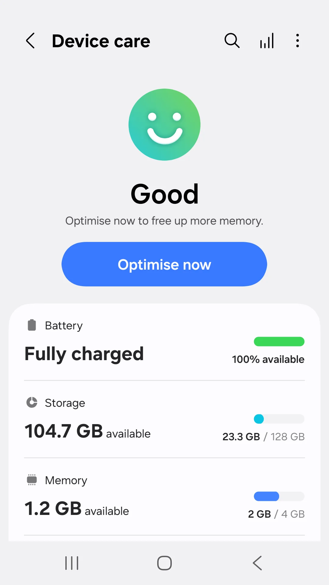 Screenshot Device Care 1