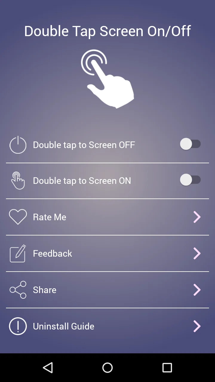 Скриншот Double Tap Screen On/Off 2