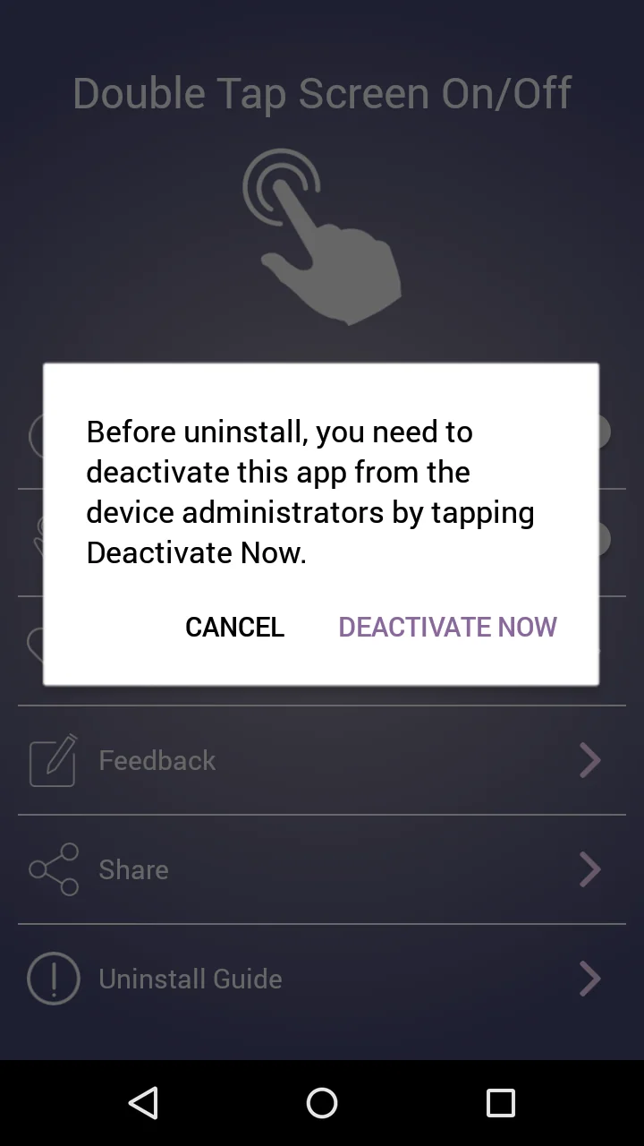 Скриншот Double Tap Screen On/Off 6