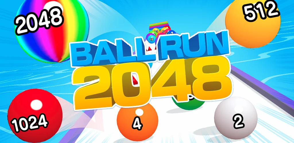 Ball Run 2048: merge number لعبة غلاف فني للأندرويد