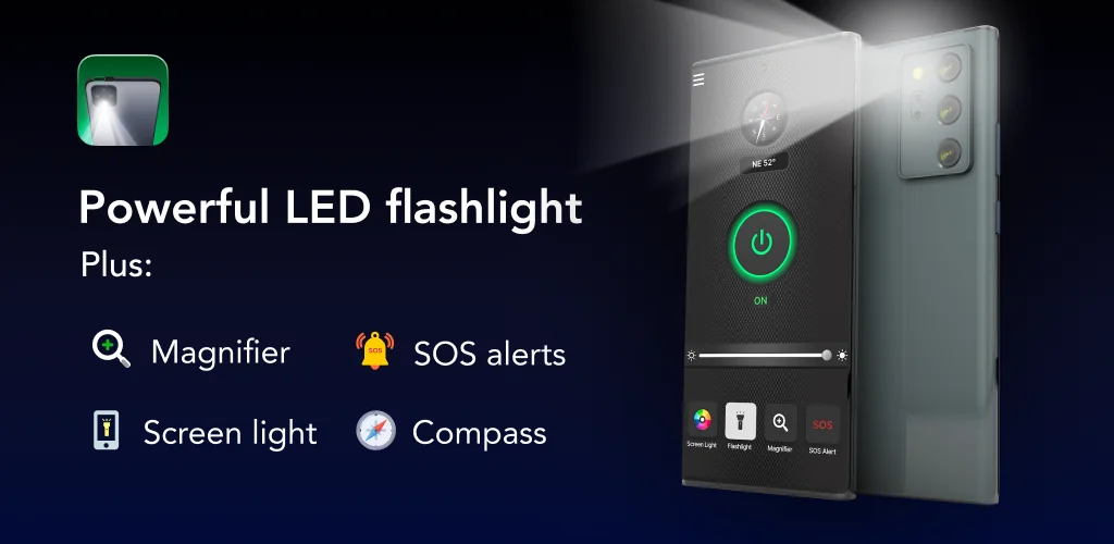 Brightest Flashlight Launcher App Titelbild für Android
