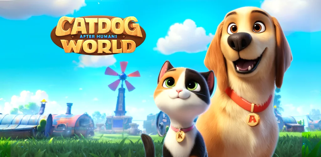 CatDog World: After Humans لعبة غلاف فني للأندرويد