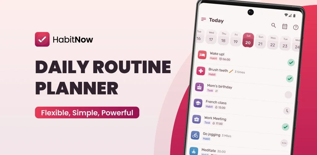 HabitNow приложение обложка для Android