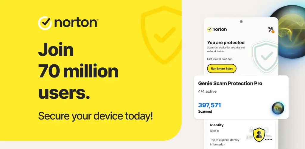 Norton 360 приложение обложка для Android