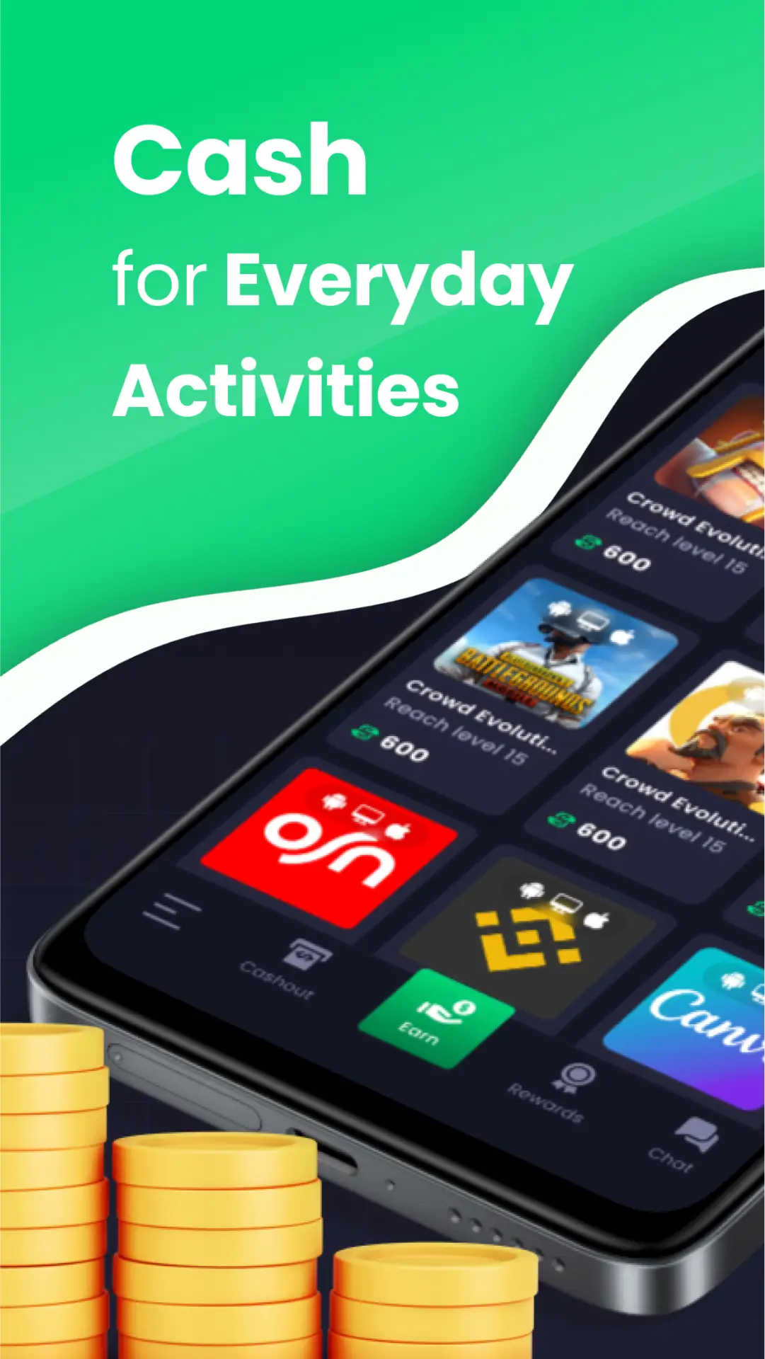 Captura de tela Freecash: Earn Money & Rewards 1