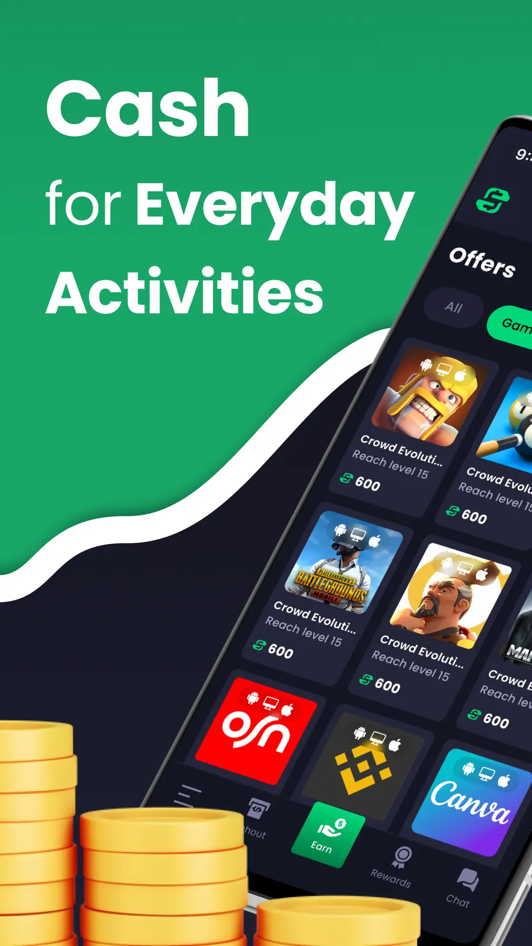 Captura de tela Freecash: Earn Money & Rewards 7