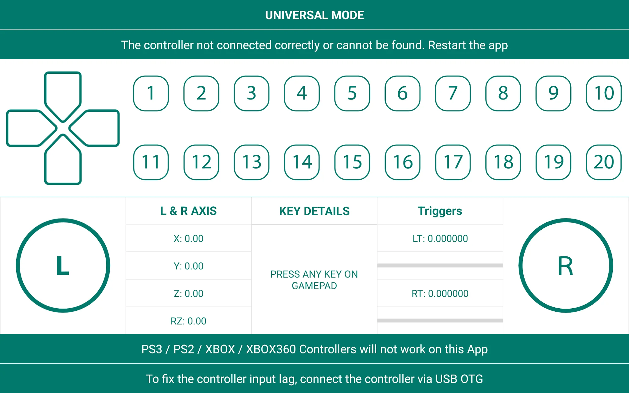 Screenshot Gamepad Tester 6