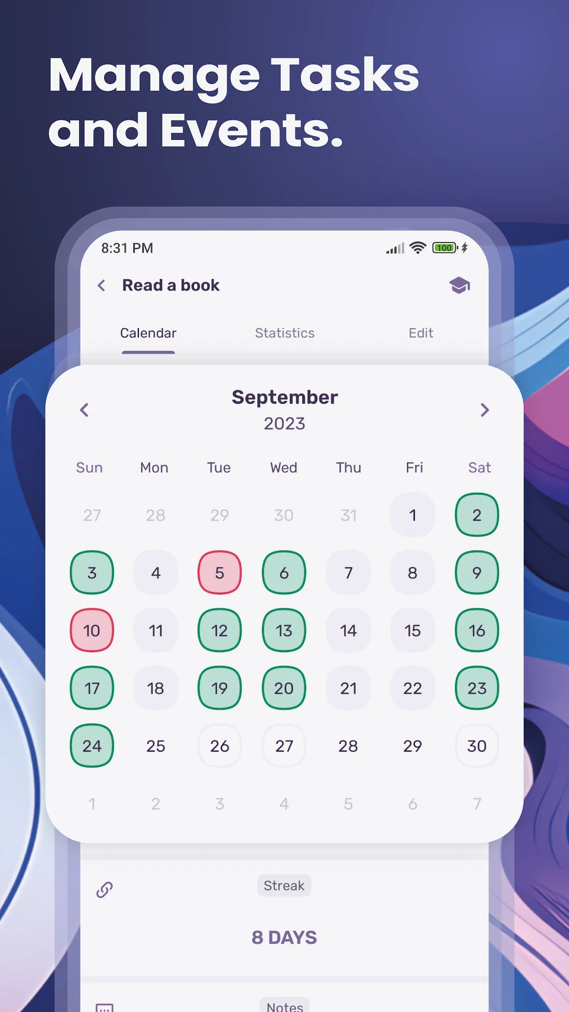 Скриншот HabitNow 3