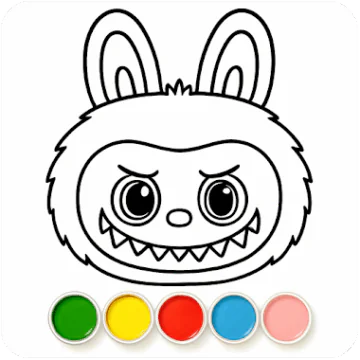 Gioco da colorare labubu Icona