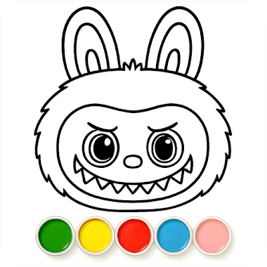 Jogo de colorir labubu Ícone