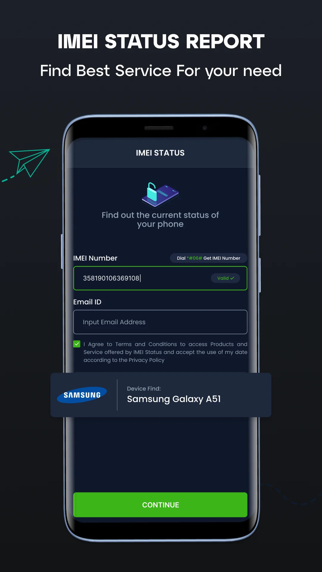 스크린샷 Mobile Imei Status Checker App 2