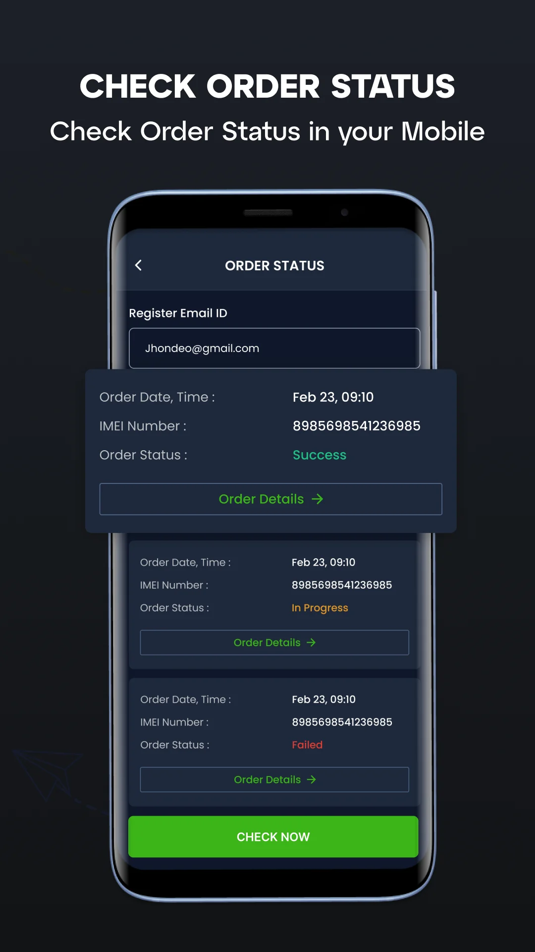 스크린샷 Mobile Imei Status Checker App 5