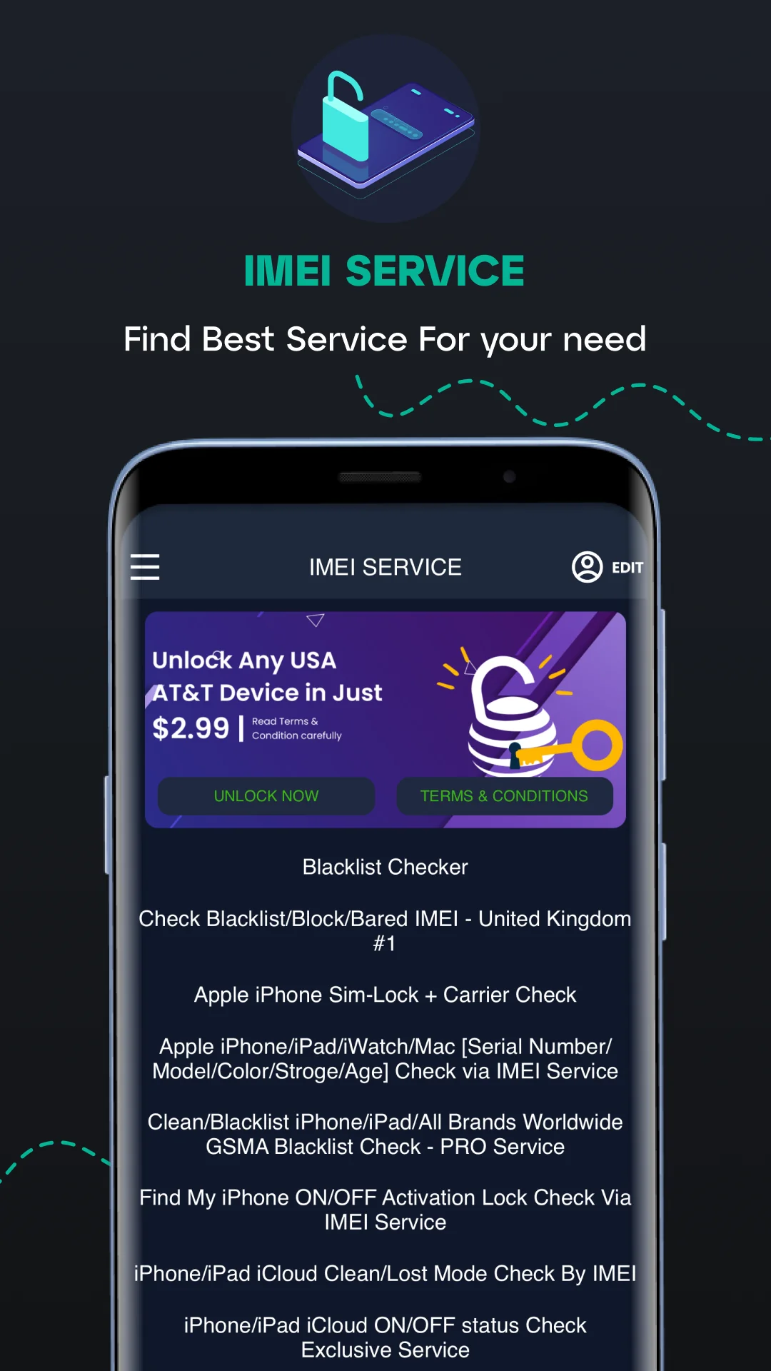 스크린샷 Mobile Imei Status Checker App 8