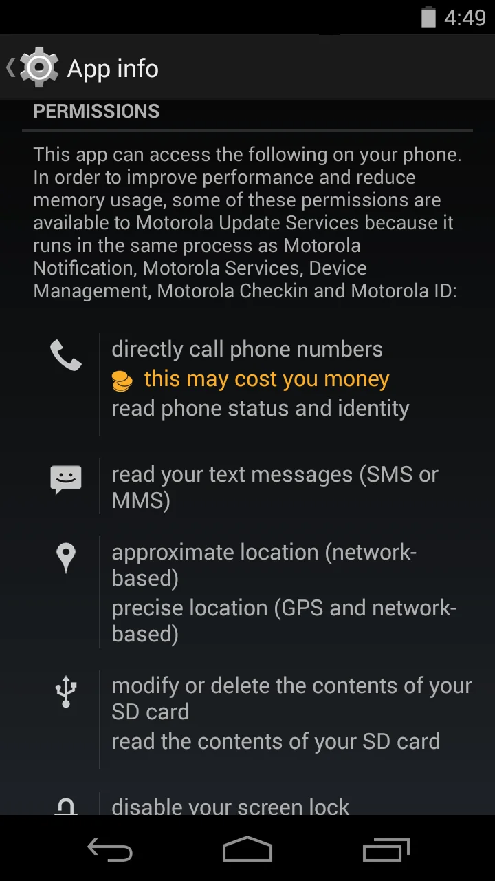 Captura de tela Atualização Motorola 2