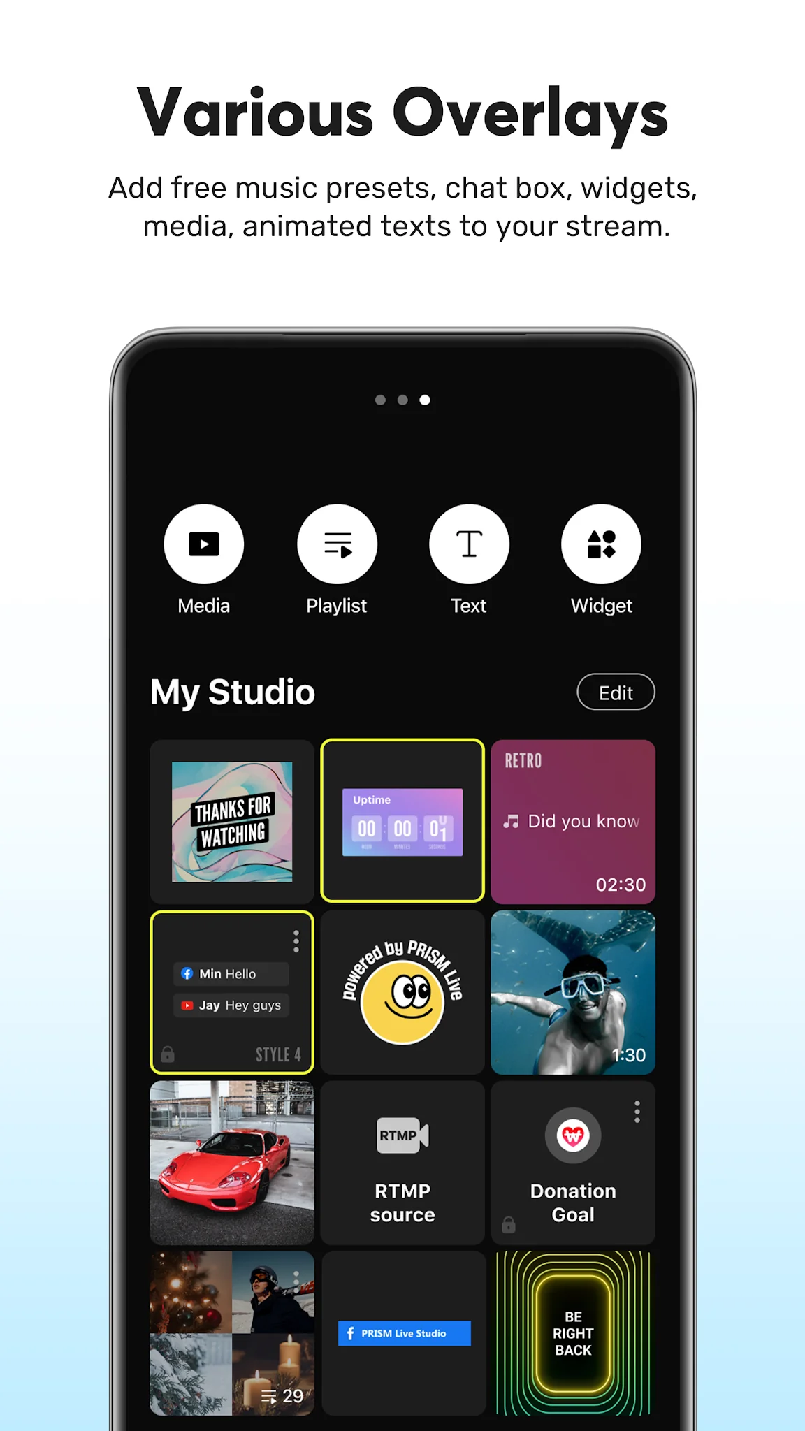 Captură de ecran PRISM Live Studio 7