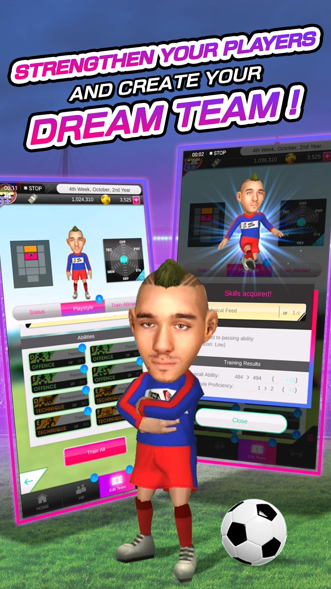 Captura de tela SEGA Pocket Club Manager 3