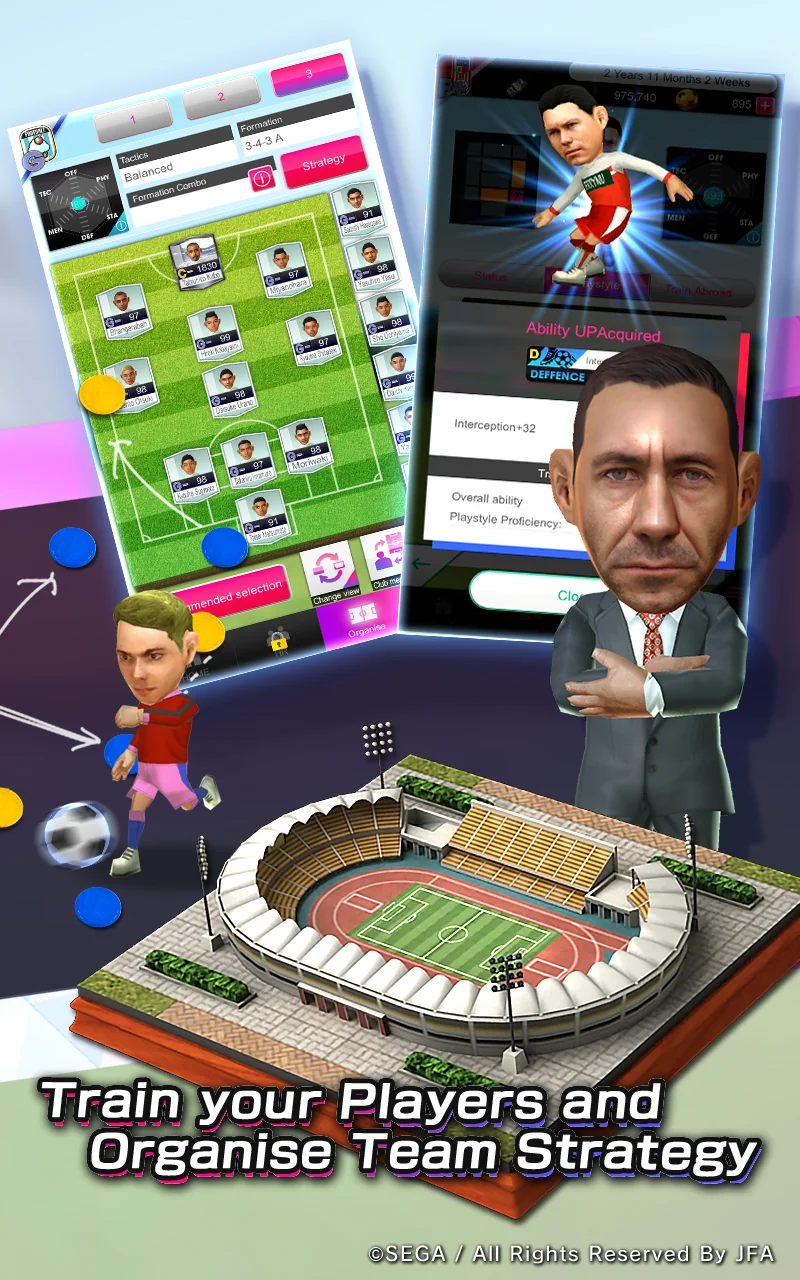 Captura de tela SEGA Pocket Club Manager 4