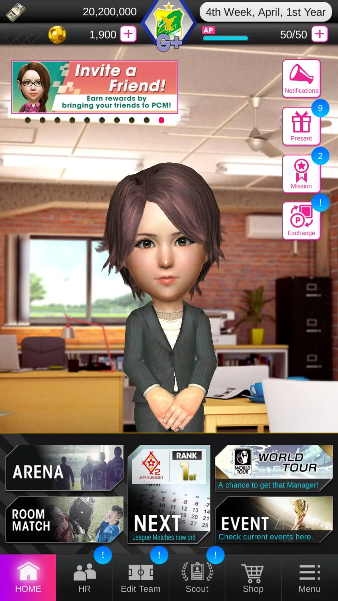 Captura de tela SEGA Pocket Club Manager 7