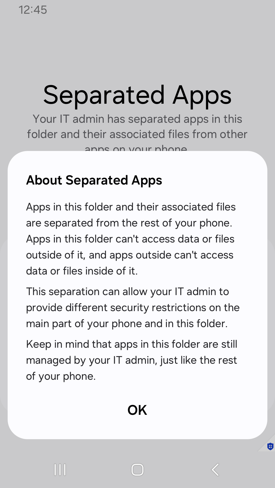 Screenshot Separated Apps 2