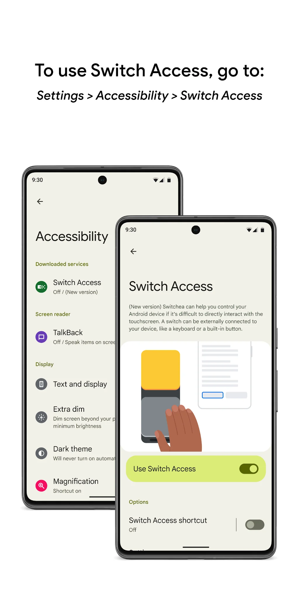 Capture d'écran Switch Access 3