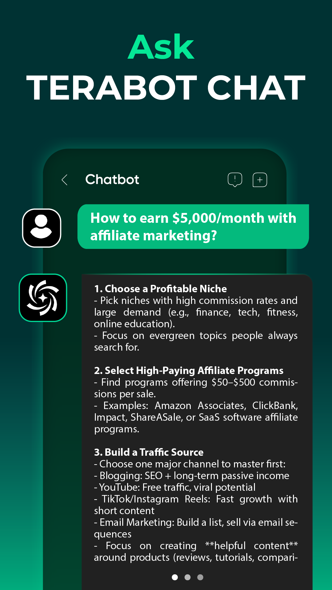 Zrzut ekranu TeraBot: AI Chat, AI Photo 4