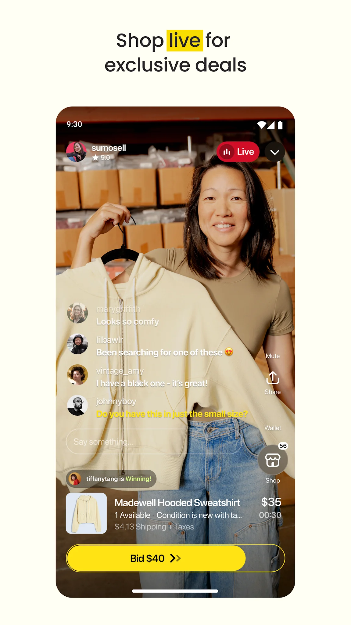 Снимка на екрана Whatnot: Shop, Sell, Connect 1