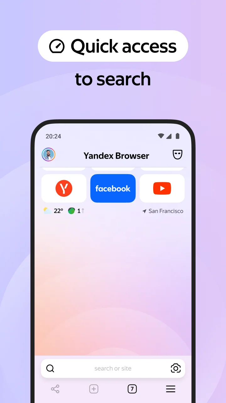 Yandex Browser képernyőkép 1