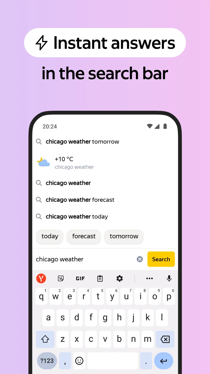 Yandex Browser képernyőkép 2