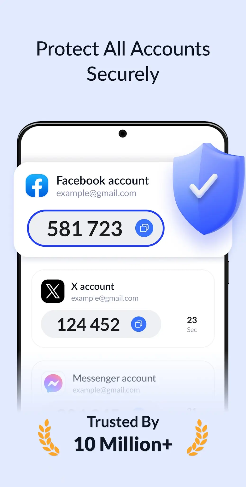 لقطة شاشة تطبيق المصادقة - SafeAuth %د