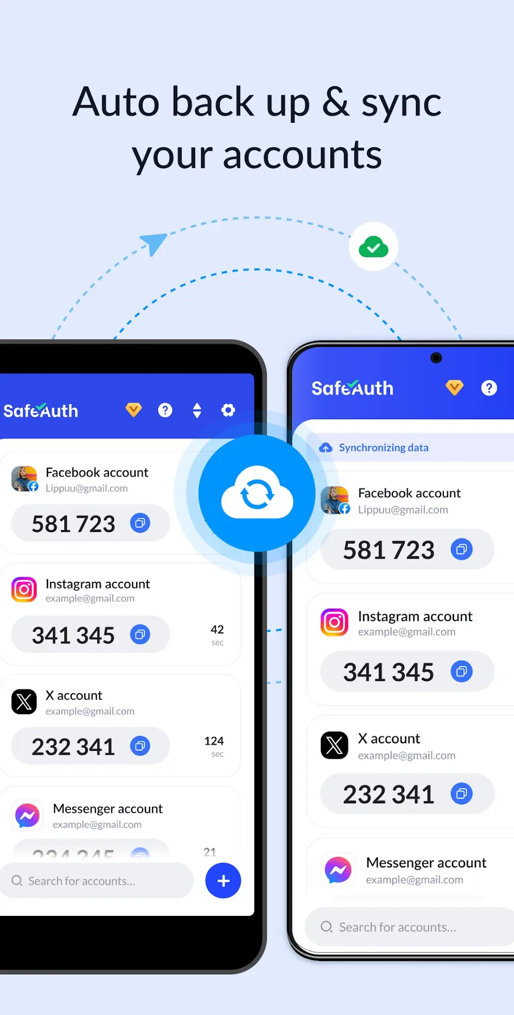 لقطة شاشة تطبيق المصادقة - SafeAuth %د