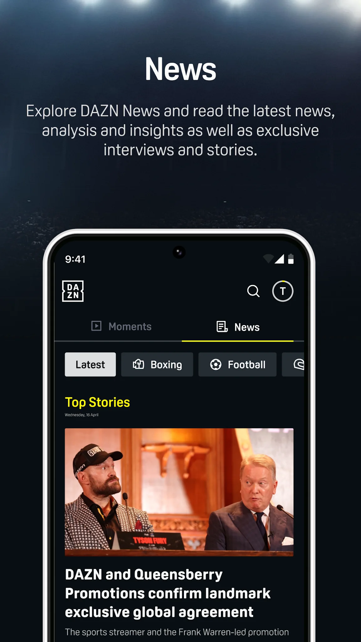 DAZN - Watch Live Sports képernyőkép 7