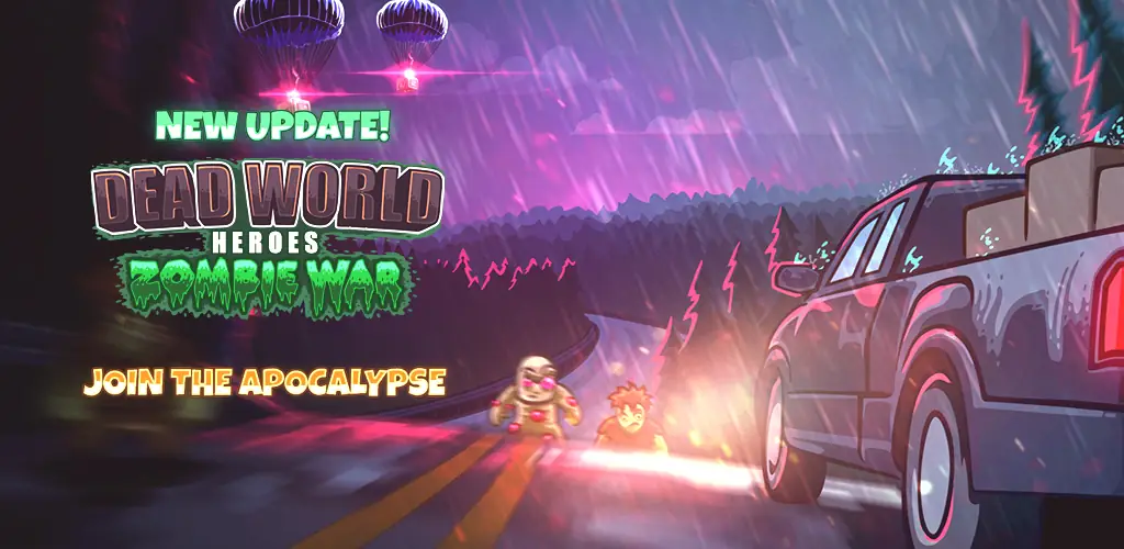 Dead World Heroes: Zombie Rush trò chơi Hình ảnh bìa cho Android