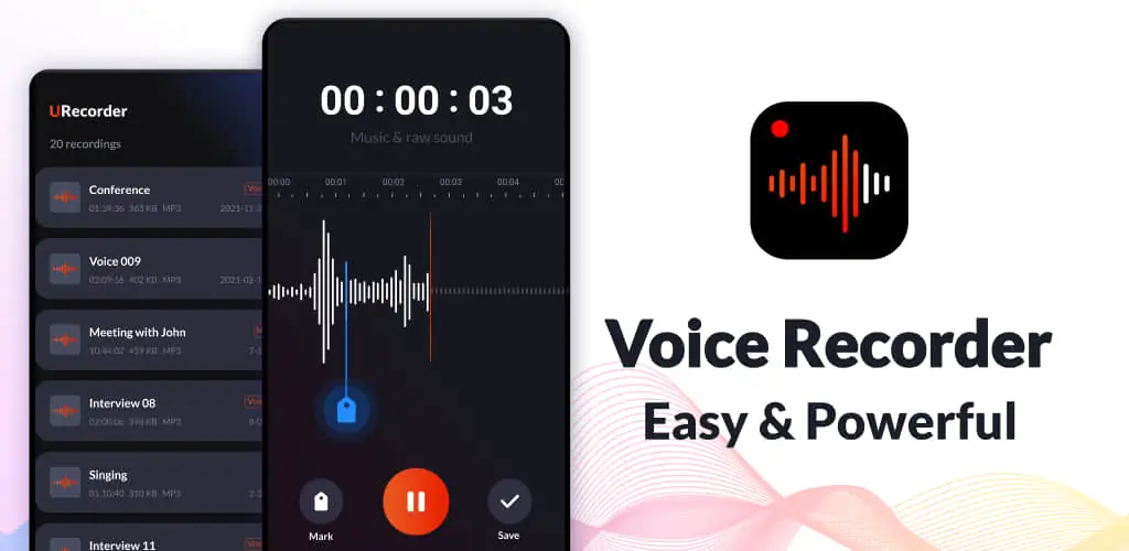 Voice Recorder & Voice Memos aplicația copertă pentru Android