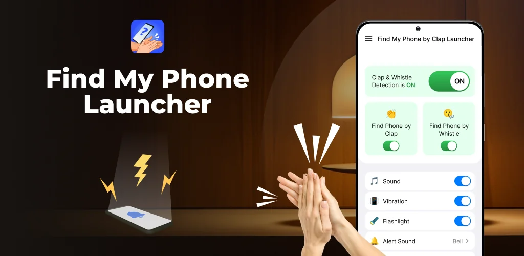 Find My Phone by Clap Launcher приложение обложка для Android