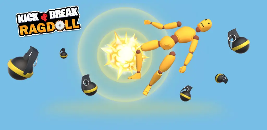 Kick & Break The Ragdoll Games खेल Android के लिए कवर आर्ट