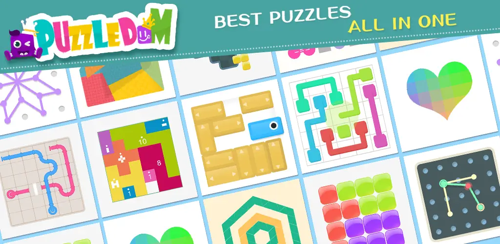 Puzzledom - No Wifi Puzzles Spiel Titelbild für Android