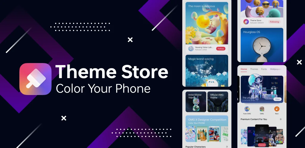 Theme Store अनुप्रयोग Android के लिए कवर आर्ट
