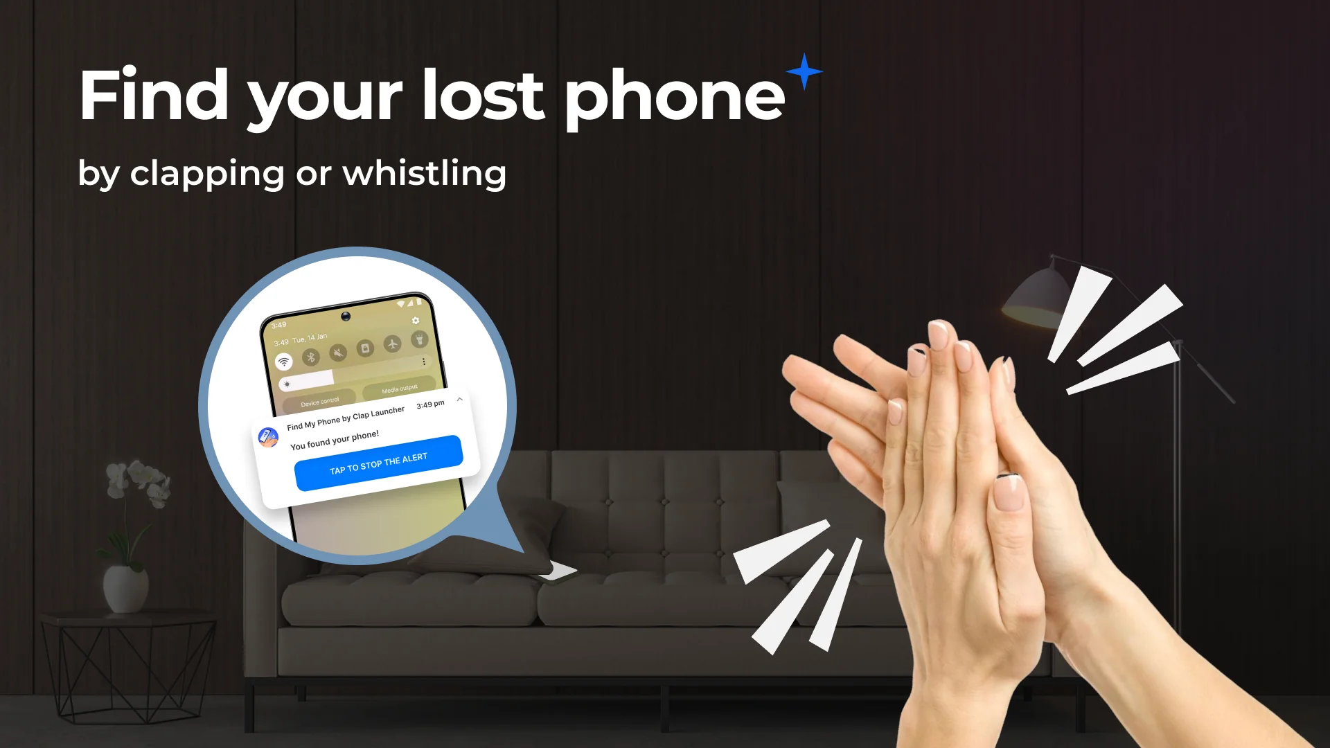 Скриншот Find My Phone by Clap Launcher 1