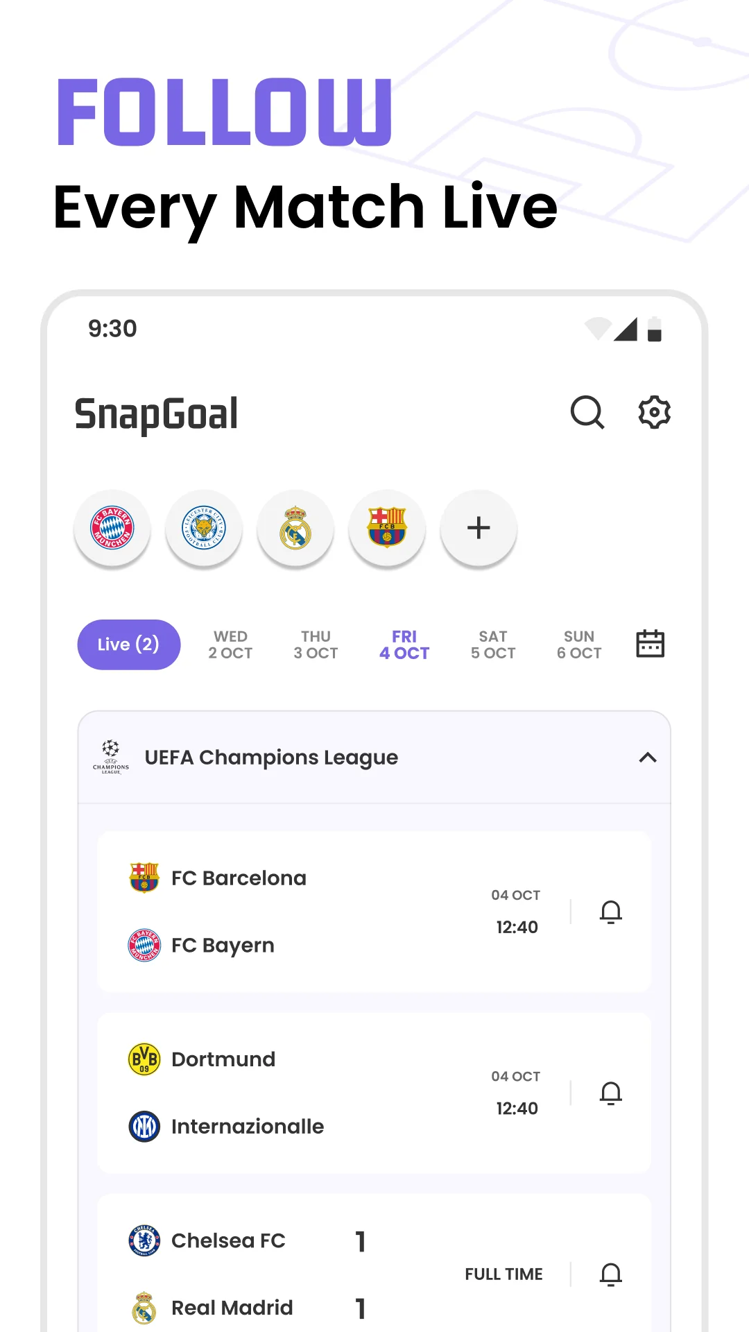 Captura de tela Soccer Live Scores: SnapGoal 2