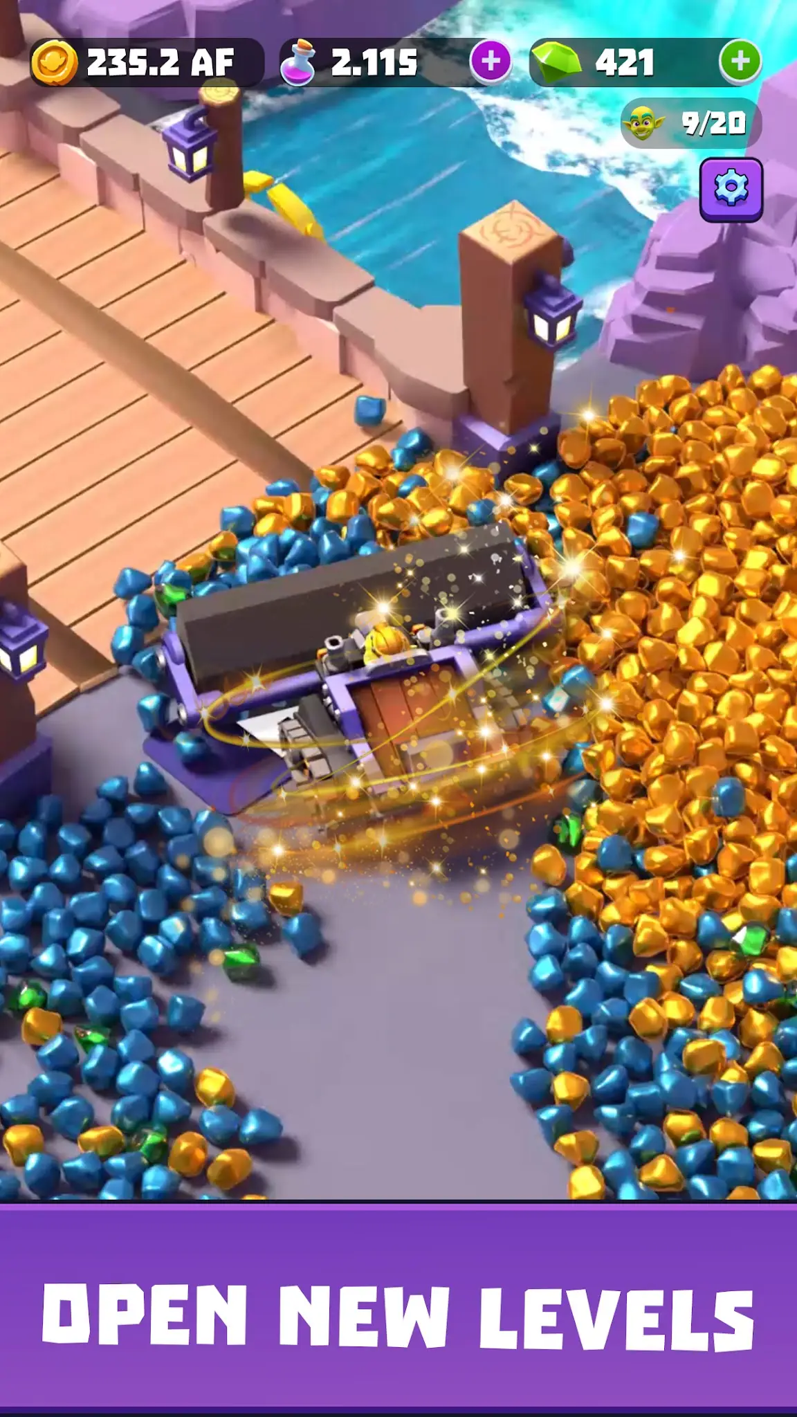 Snímek obrazovky Gold and Goblins: Mining Games 3